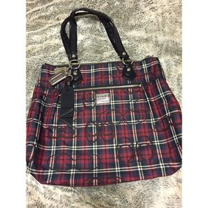 Coach Limited Edition Poppy Plaid Tote